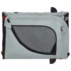 vidaXL Dog Bike Trailer Bicycle Trailer Bike Carriage Oxford Fabric and Iron - grey and black, 125 x 63 x 66 cm - Additional view 7