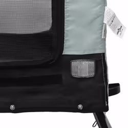 vidaXL Dog Bike Trailer Bicycle Trailer Bike Carriage Oxford Fabric and Iron - grey and black, 125 x 63 x 66 cm - Additional view 8