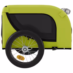 vidaXL Dog Bike Trailer Bicycle Trailer Bike Carriage Oxford Fabric and Iron - green and black, 125 x 63 x 66 cm - Additional view 5
