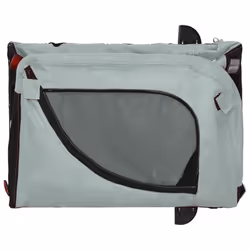 vidaXL Dog Bike Trailer Bicycle Trailer Bike Carriage Oxford Fabric and Iron - grey and black, 134 x 68 x 74 cm - Additional view 7