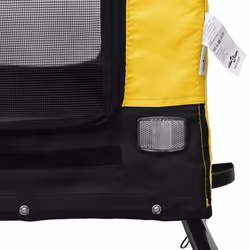 vidaXL Dog Bike Trailer Bicycle Trailer Bike Carriage Oxford Fabric and Iron - yellow and black, 134 x 68 x 74 cm - Additional view 8