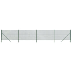vidaXL Chain Link Fence Outdoor Mesh Fence Patio Wire Mesh Roll Garden Fence - green, 1.4 x 10 m