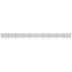 vidaXL Chain Link Fence Outdoor Mesh Fence Patio Wire Mesh Roll Garden Fence - green, 1.4 x 25 m