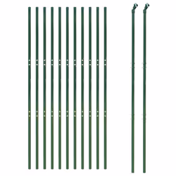 vidaXL Chain Link Fence Outdoor Mesh Fence Patio Wire Mesh Roll Garden Fence - green, 1.6 x 25 m