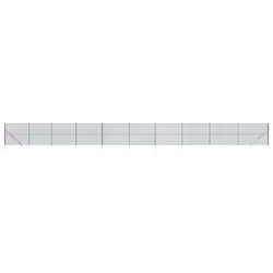 vidaXL Chain Link Fence Outdoor Wire Mesh Fence with Spike Fence Panel Anchors - green, 1.6 x 25 m