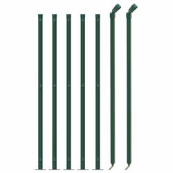 vidaXL Chain Link Fence Patio Outdoor Wire Mesh Fence with Flange Fence Panel - green, 0.8 x 10 m