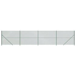 vidaXL Chain Link Fence Patio Outdoor Wire Mesh Fence with Flange Fence Panel - green, 1.8 x 10 m