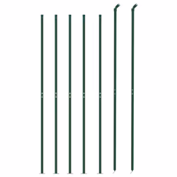 vidaXL Chain Link Fence Patio Outdoor Wire Mesh Fence with Flange Fence Panel - green, 1.8 x 10 m