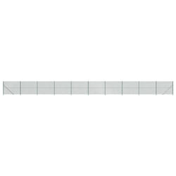 vidaXL Chain Link Fence Patio Outdoor Wire Mesh Fence with Flange Fence Panel - green, 1.6 x 25 m