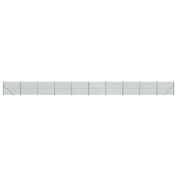 vidaXL Chain Link Fence Patio Outdoor Wire Mesh Fence with Flange Fence Panel - green, 1.8 x 25 m