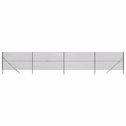 vidaXL Chain Link Fence Outdoor Mesh Fence Patio Wire Mesh Roll Garden Fence - anthracite, 1.6 x 10 m