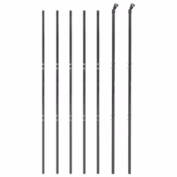 vidaXL Chain Link Fence Outdoor Mesh Fence Patio Wire Mesh Roll Garden Fence - anthracite, 1.6 x 10 m