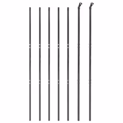 vidaXL Chain Link Fence Outdoor Mesh Fence Patio Wire Mesh Roll Garden Fence - anthracite, 2 x 10 m