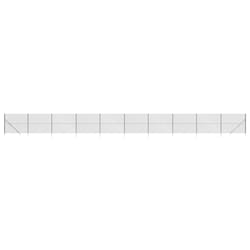 vidaXL Chain Link Fence Outdoor Wire Mesh Fence with Spike Fence Panel Anchors - anthracite, 1.6 x 25 m