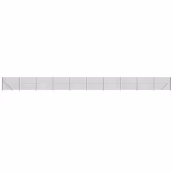 vidaXL Chain Link Fence Patio Outdoor Wire Mesh Fence with Flange Fence Panel - anthracite, 1.4 x 25 m