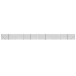 vidaXL Chain Link Fence Patio Outdoor Wire Mesh Fence with Flange Fence Panel - anthracite, 1.4 x 25 m