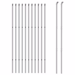 vidaXL Chain Link Fence Outdoor Mesh Fence Patio Wire Mesh Roll Garden Fence - silver, 1.6 x 25 m