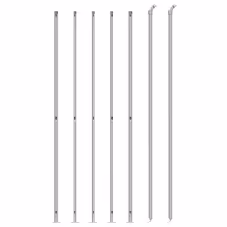 vidaXL Chain Link Fence Patio Outdoor Wire Mesh Fence with Flange Fence Panel - silver, 1.4 x 10 m
