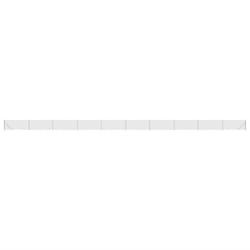vidaXL Chain Link Fence Patio Outdoor Wire Mesh Fence with Flange Fence Panel - silver, 0.8 x 25 m
