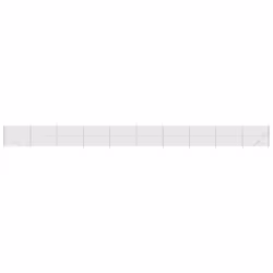 vidaXL Chain Link Fence Patio Outdoor Wire Mesh Fence with Flange Fence Panel - silver, 1.4 x 25 m