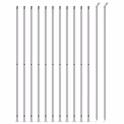 vidaXL Chain Link Fence Patio Outdoor Wire Mesh Fence with Flange Fence Panel - silver, 1.4 x 25 m