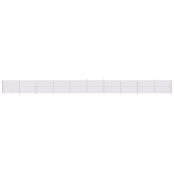 vidaXL Chain Link Fence Patio Outdoor Wire Mesh Fence with Flange Fence Panel - silver, 1.6 x 25 m