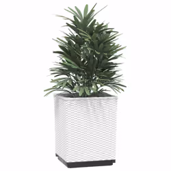 vidaXL Planters Raised Garden Bed Flower Plant Pot Planter Pot Polypropylene - white, 4 pcs