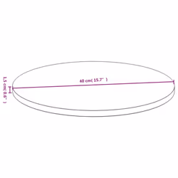 vidaXL Table Top Restaurant Home Tabletop Replacement Dining Table Top Bamboo - 40 x 1.5 cm