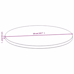 vidaXL Table Top Restaurant Home Tabletop Replacement Dining Table Top Bamboo - 50 x 1.5 cm