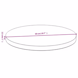 vidaXL Table Top Restaurant Home Tabletop Replacement Dining Table Top Bamboo - 50 x 2.5 cm