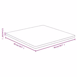 vidaXL Table Top Restaurant Home Tabletop Replacement Dining Table Top Bamboo - 50 x 50 x 1.5 cm