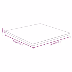 vidaXL Table Top Restaurant Home Tabletop Replacement Dining Table Top Bamboo - 70 x 70 x 2.5 cm