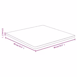 vidaXL Table Top Restaurant Home Tabletop Replacement Dining Table Top Bamboo - 80 x 80 x 2.5 cm