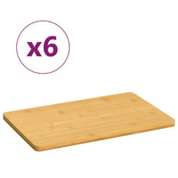 vidaXL Breakfast Plates 6 pcs 8.7""x5.5""x0.3"" Bamboo