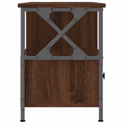 vidaXL TV Cabinet TV Unit TV Console Hifi Cabinet Engineered Wood and Iron - brown oak, 102 x 33 x 45 cm - Additional view 7