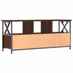 vidaXL TV Cabinet TV Unit TV Console Hifi Cabinet Engineered Wood and Iron - brown oak, 102 x 33 x 45 cm - Additional view 9
