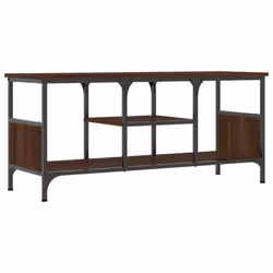vidaXL TV Cabinet TV Unit TV Console Hifi Cabinet Engineered Wood and Iron - brown oak, 100 x 35 x 45 cm - Additional view 3