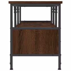 vidaXL TV Cabinet TV Unit TV Console Hifi Cabinet Engineered Wood and Iron - brown oak, 100 x 35 x 45 cm - Additional view 6