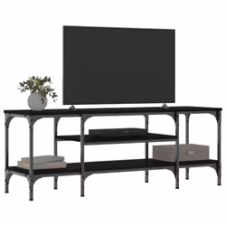 vidaXL TV Cabinet Media Console Sideboard Engineered Wood and Iron - black, 121 x 35 x 45 cm - Additional view 2
