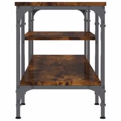 vidaXL TV Cabinet Media Console Sideboard Engineered Wood and Iron - smoked oak, 121 x 35 x 45 cm - Additional view 4