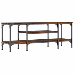 vidaXL TV Cabinet Media Console Sideboard Engineered Wood and Iron - smoked oak, 121 x 35 x 45 cm - Additional view 5