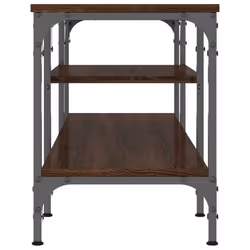 vidaXL TV Cabinet Media Console Sideboard Engineered Wood and Iron - brown oak, 121 x 35 x 45 cm - Additional view 4