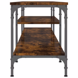 vidaXL TV Cabinet Media Console Sideboard Engineered Wood and Iron - smoked oak, 201 x 35 x 45 cm - Additional view 4