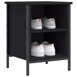 vidaXL Shoe Cabinet Shoe Rack Shoe Storage Shelf Holder Stand Engineered Wood - black, 38 x 35 x 50 cm