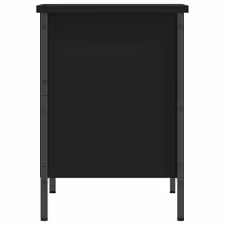 vidaXL Shoe Cabinet Shoe Rack Shoe Storage Shelf Holder Stand Engineered Wood - black, 38 x 35 x 50 cm - Additional view 4