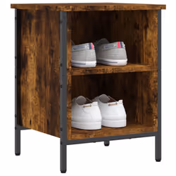 vidaXL Shoe Cabinet Shoe Rack Shoe Storage Shelf Holder Stand Engineered Wood - smoked oak, 38 x 35 x 50 cm - Additional view 2