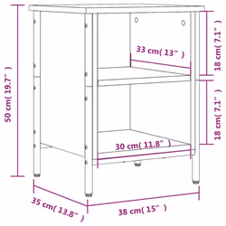 vidaXL Shoe Cabinet Shoe Rack Shoe Storage Shelf Holder Stand Engineered Wood - grey sonoma, 38 x 35 x 50 cm - Additional view 8