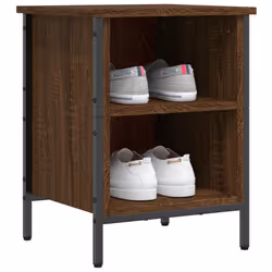 vidaXL Shoe Cabinet Shoe Rack Shoe Storage Shelf Holder Stand Engineered Wood - brown oak, 38 x 35 x 50 cm - Additional view 2