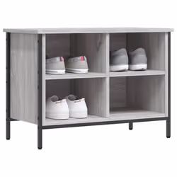 vidaXL Shoe Cabinet Shoe Rack Shoe Storage Shelf Holder Stand Engineered Wood - grey sonoma, 69 x 35 x 50 cm - Additional view 2
