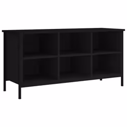 vidaXL Shoe Cabinet Shoe Rack Shoe Storage Shelf Holder Stand Engineered Wood - black